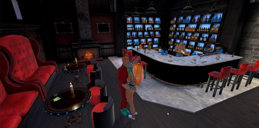 Танцы в баре онлайн-игры "Maska"