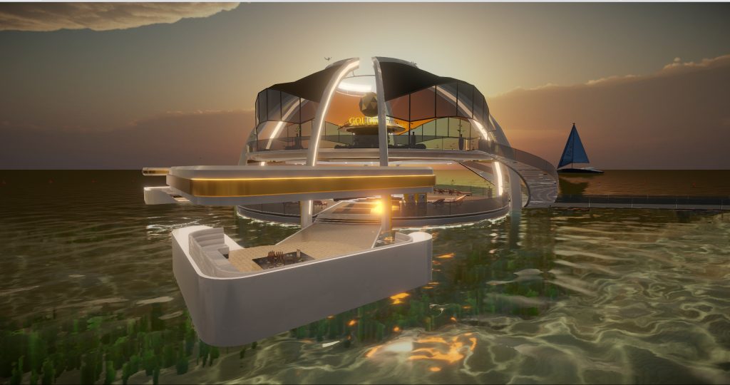 Локация "GoldenBeach" в онлайн-игре "Maska"