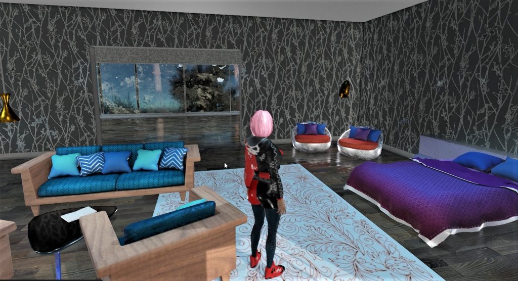 В квартире 3D-мира "Маска"