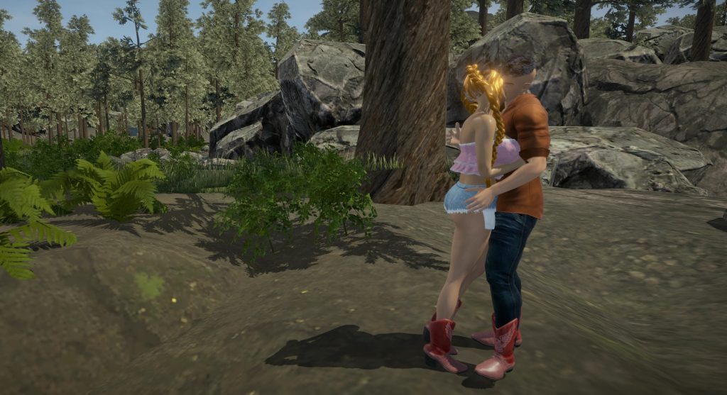 Поцелуй в лесу. Онлайн-игра Maska.