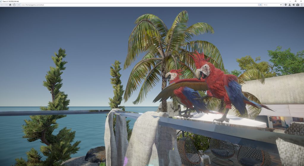 Попугаи в 3D-мире "Maska"