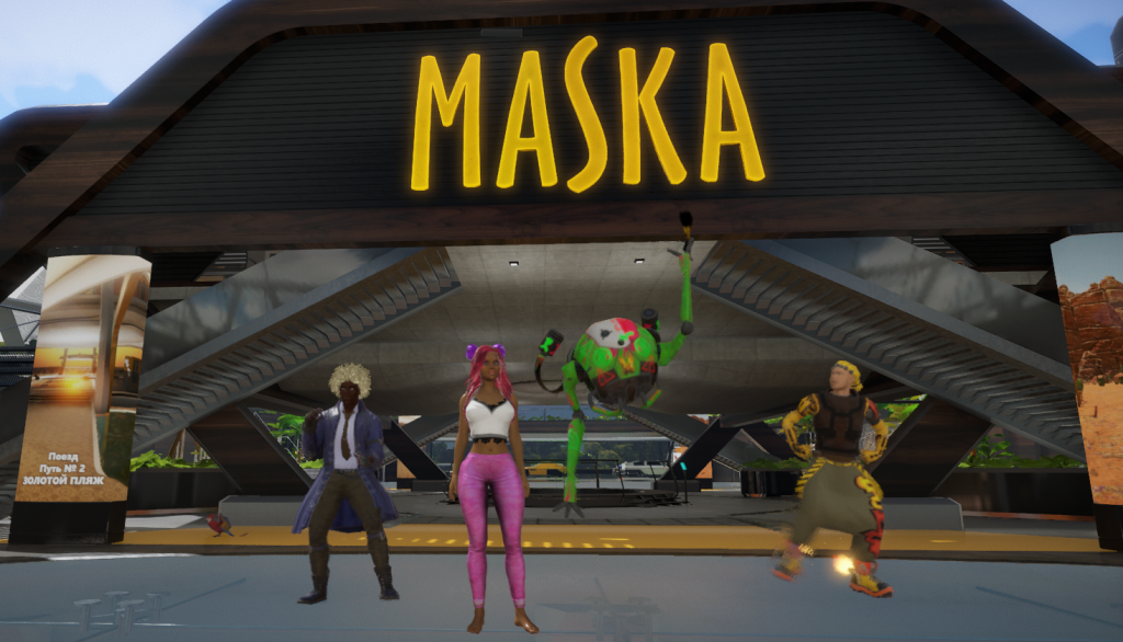 Тусовка в главной локации 3D-мира "Maska"