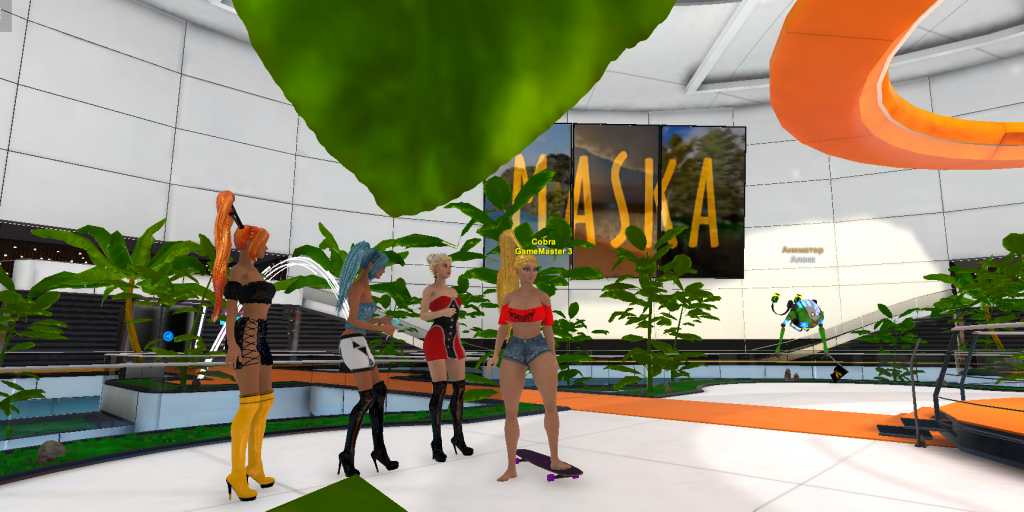 Девушки главной локации 3D-игры "Maska"