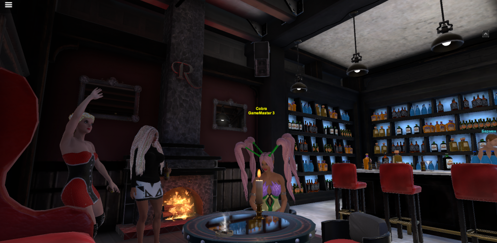 Подруги в баре "Рэд" 3D-мира "Maska"